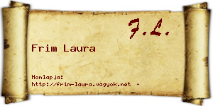 Frim Laura névjegykártya